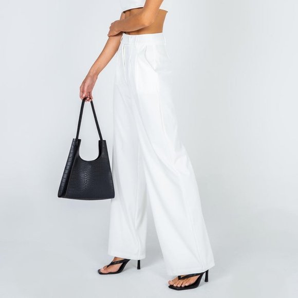 #29❤️ NWOT Huxley Wide Leg Pants in White - Picture 4 of 7